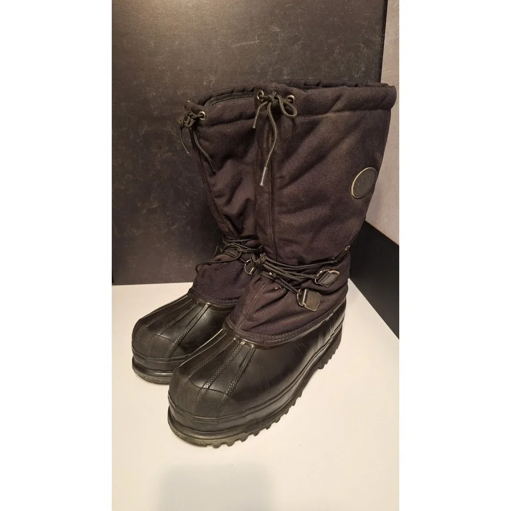 Cabela's Mens Winter Snow Boots Black Size 12 Removable Insulated Liner